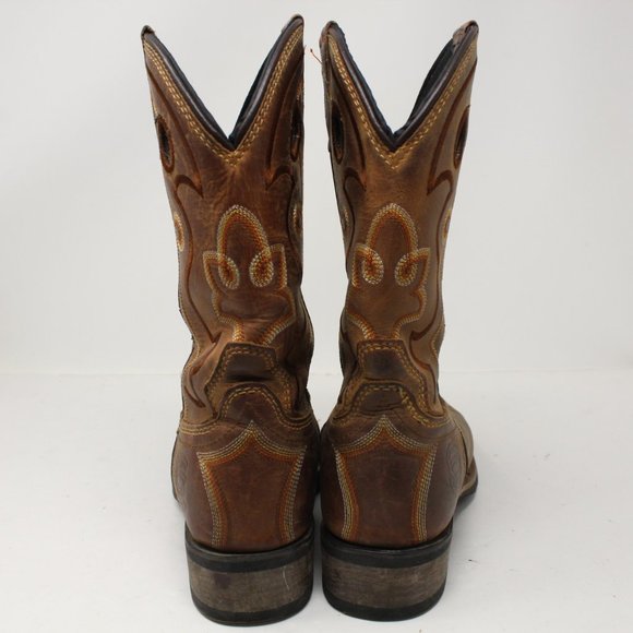 Dan Post Boots Women's 6M Brown Jesse Barnyard Square Toe Western Cowboy DP6052 - Picture 7 of 16